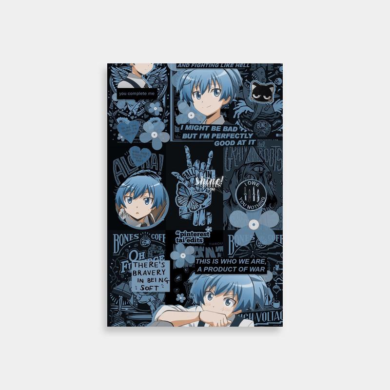 Nagisa Shiota Assassination Classroom Poster - Blue Hair Anime Character Art