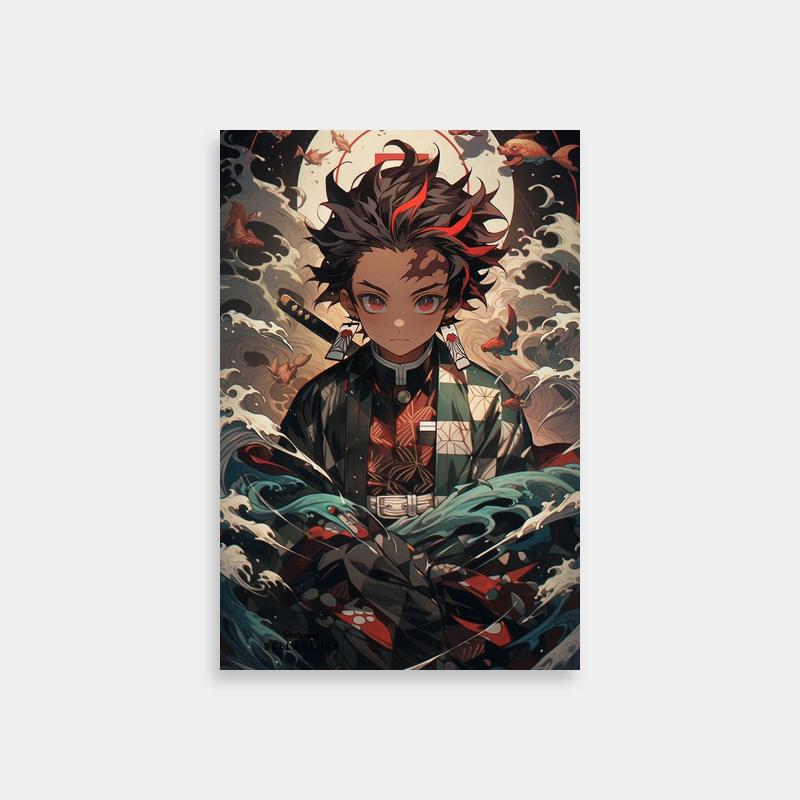 Tanjiro Kamado Demon Slayer Poster - Water Scene Art Print
