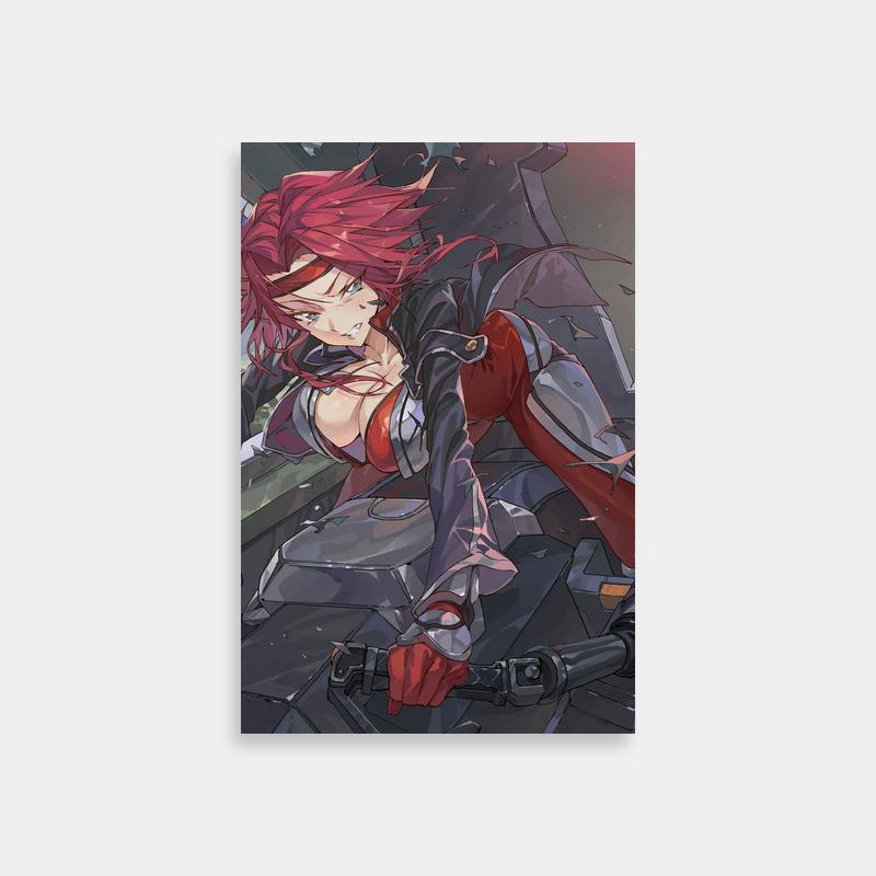 Kallen Kozuki Code Geass Poster - Armored Warrior Art