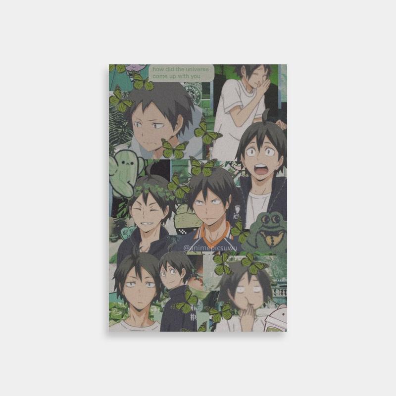 Yamaguchi Tadashi Haikyuu Wall Art - Green Leaves Background