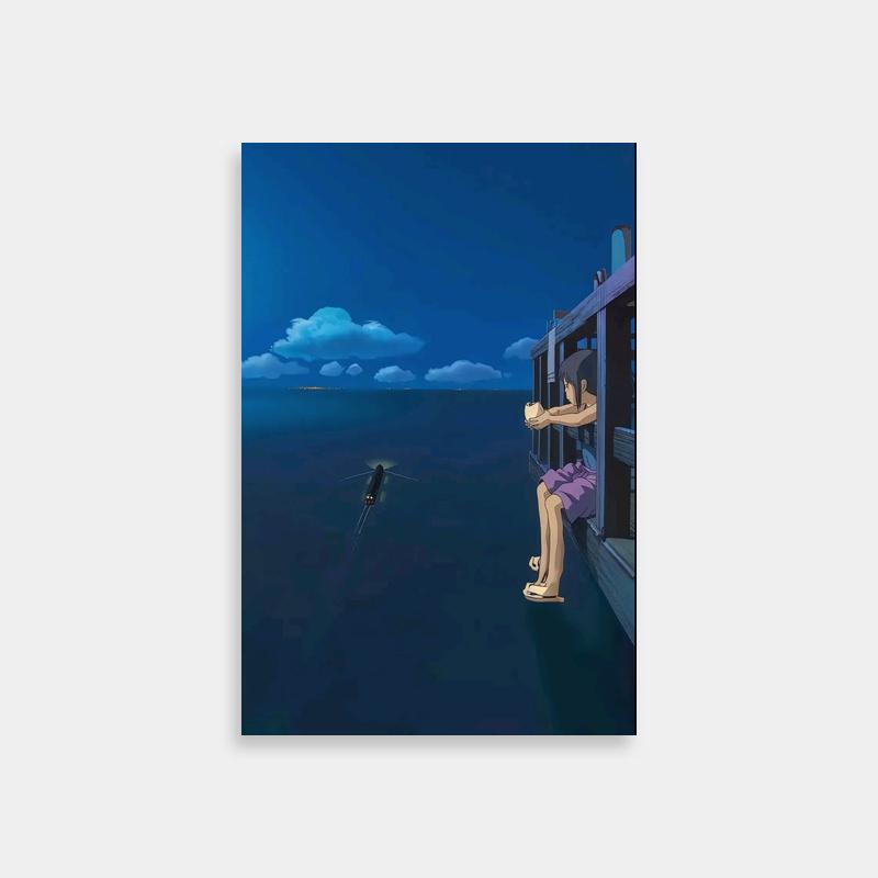 Chihiro Ogino Spirited Away Wall Art - Ocean View Scene