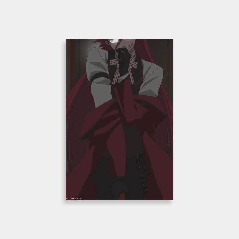 Grell Sutcliff Black Butler Anime Character Poster - Sitting Pose
