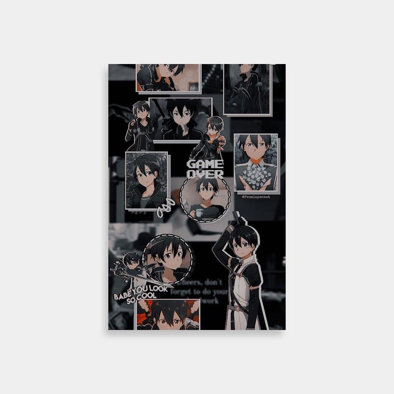 Kirito Sword Art Online Poster - Anime Characters with Varied Expressions