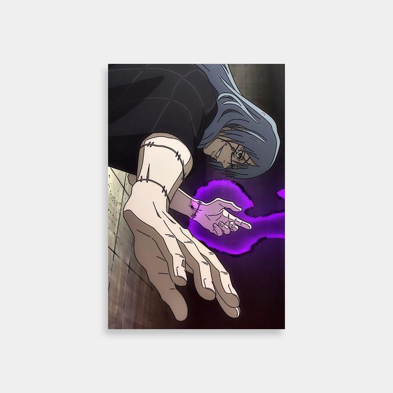 Mahito Jujutsu Kaisen Glowing Art - Purple Light Anime Scene