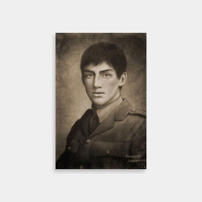 Bertholdt Hoover Attack on Titan Vintage Poster - Uniformed Character