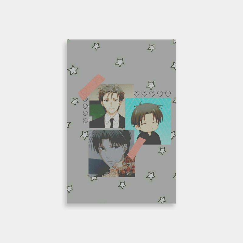 Shigure Sohma Fruits Basket Wall Art - Four Characters with Stars