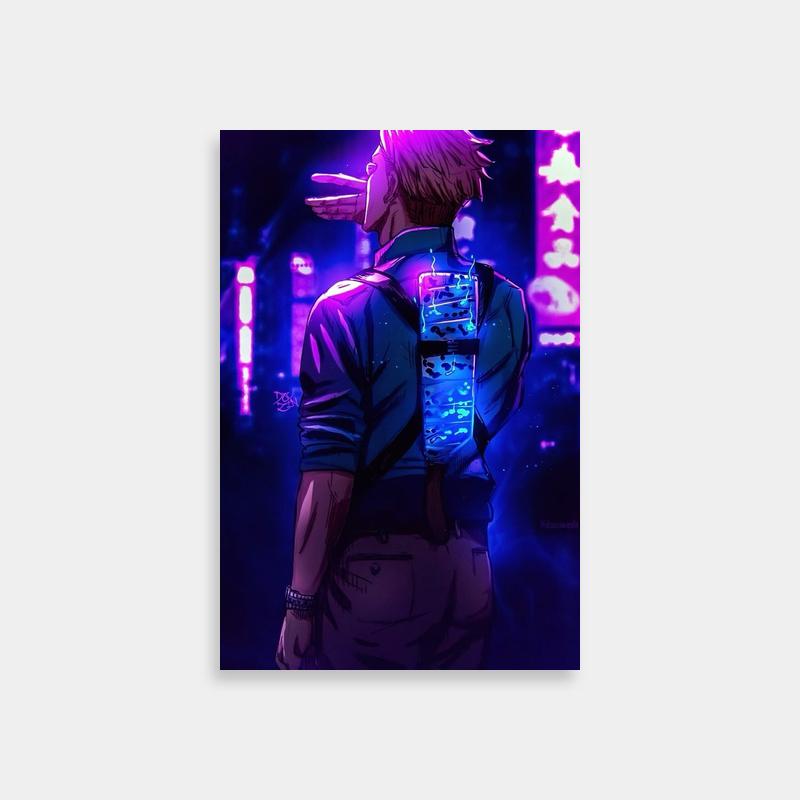 Kento Nanami Jujutsu Kaisen Poster - Purple Backlit Art Print