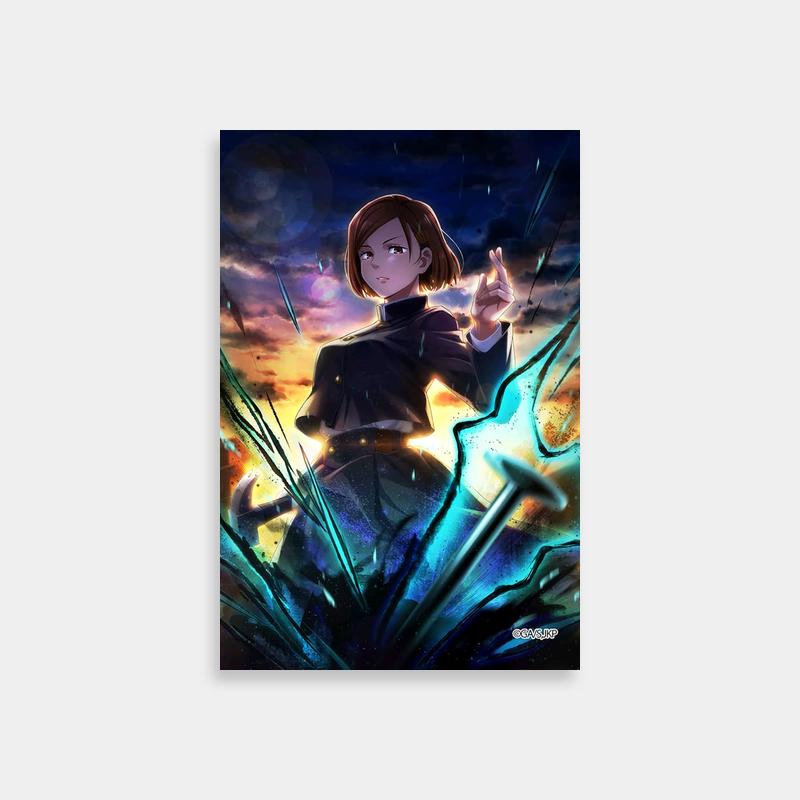 Nobara Kugisaki Jujutsu Kaisen Print - Anime Character Pointing at Sky