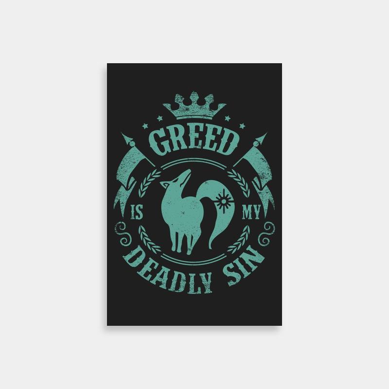 Ban Seven Deadly Sins T-Shirt Design - Fox & 'Greed is My Sin'