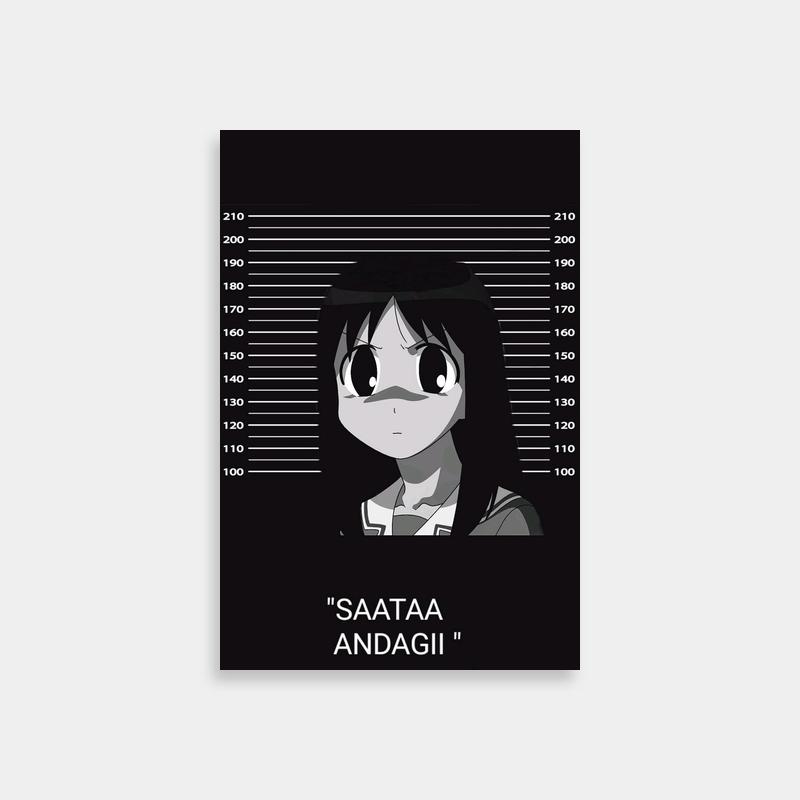 Azumanga Daioh Osaka Anime Character Mug Shot Poster - 'Saata Andagii' Wall Art