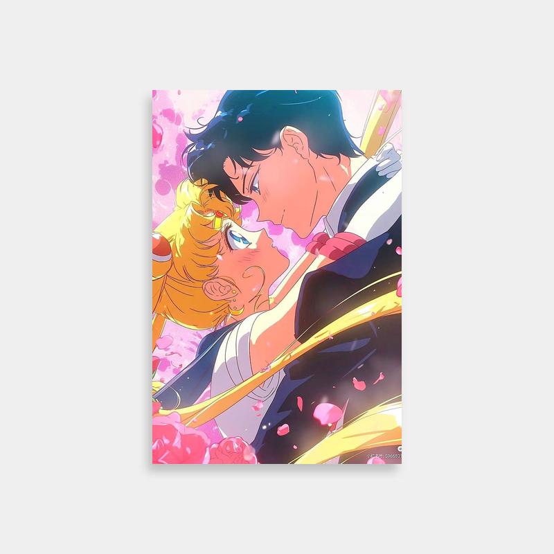Romantic Sailor Moon Usagi Tsukino Kissing Poster