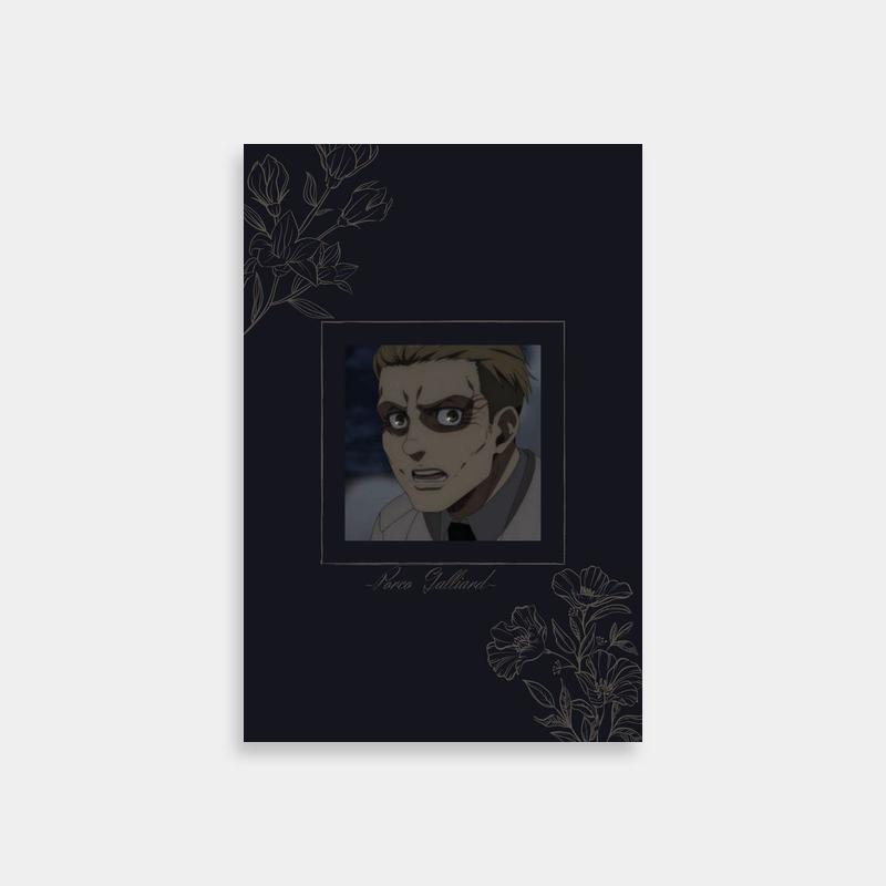 Porco Galliard with Flowers - Attack on Titan Blue-Eyed Warrior Art