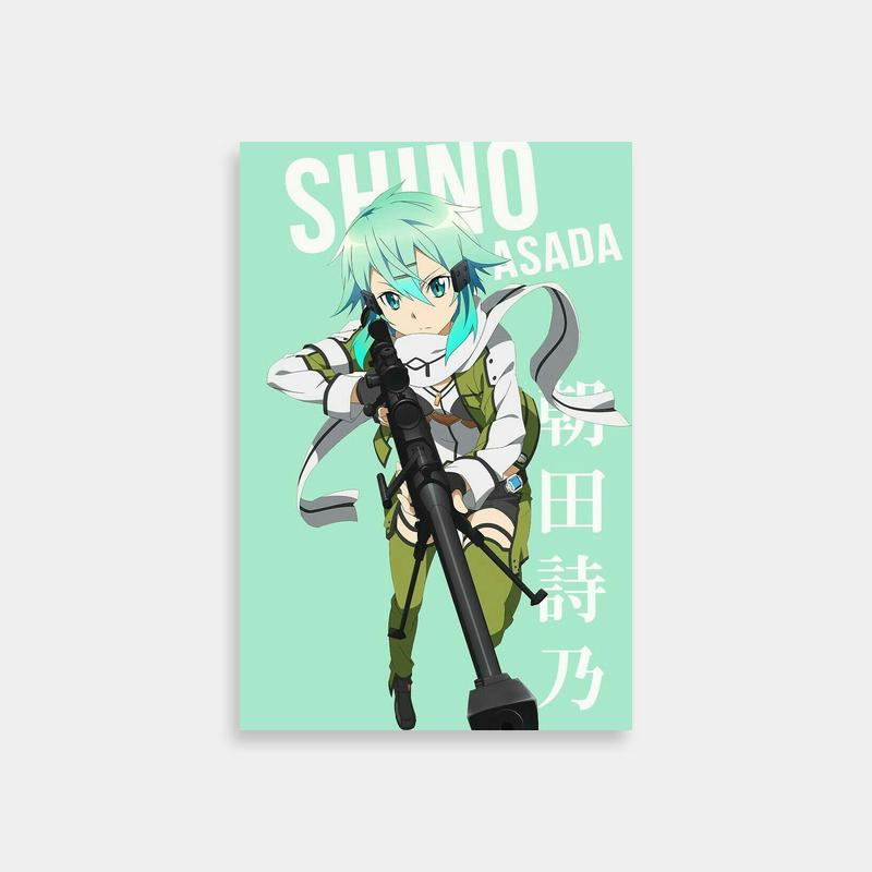 Sword Art Online Sinon Anime Waifu Poster