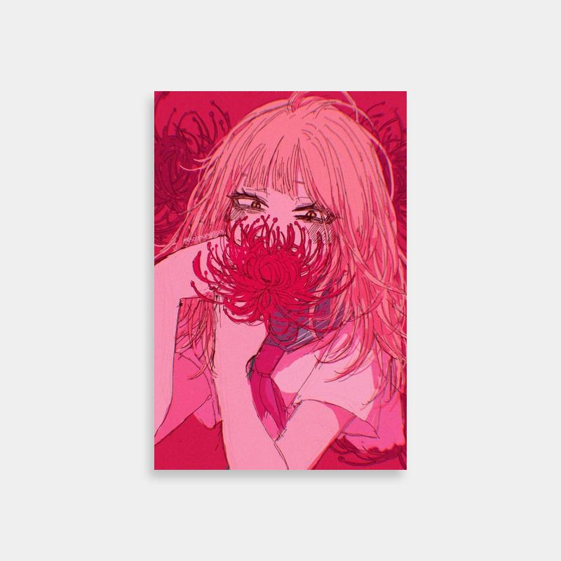 Himiko Toga with Flower Art Print - My Hero Academia Decor