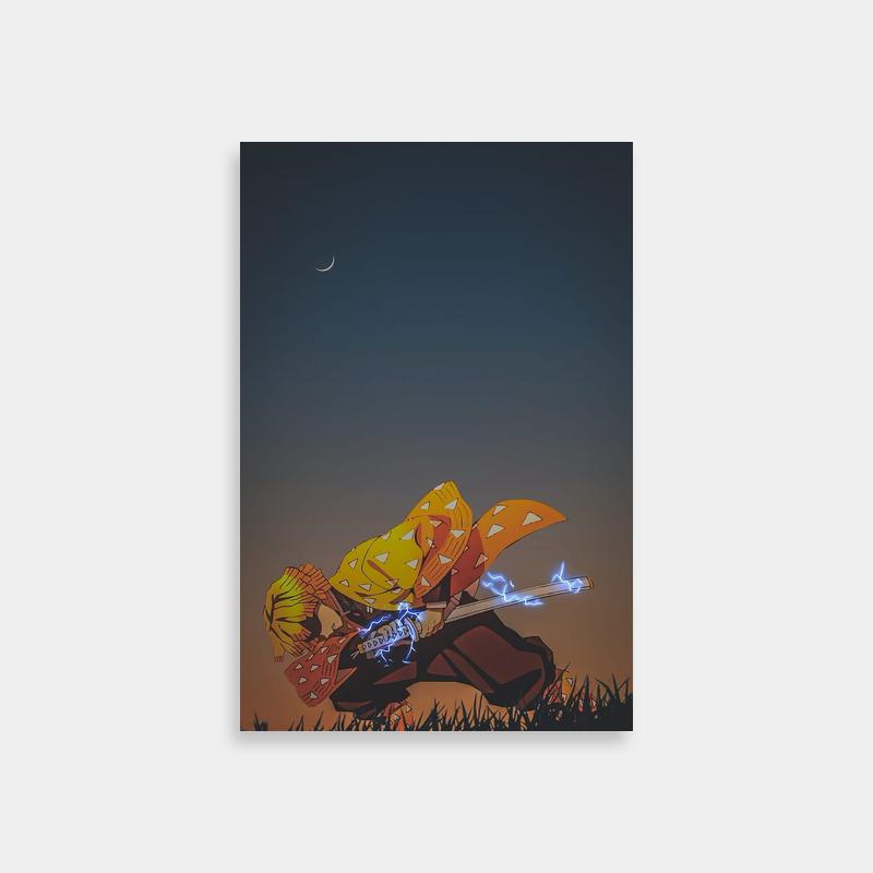 Zenitsu Agatsuma Field Poster - Anime Character Art
