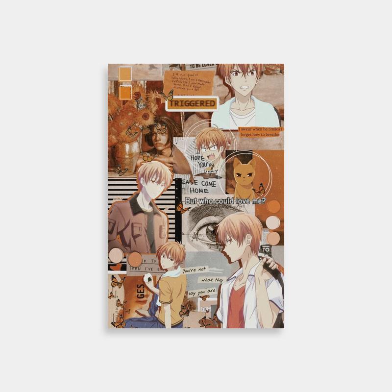 Kyo Sohma Fruits Basket Anime Collage Poster