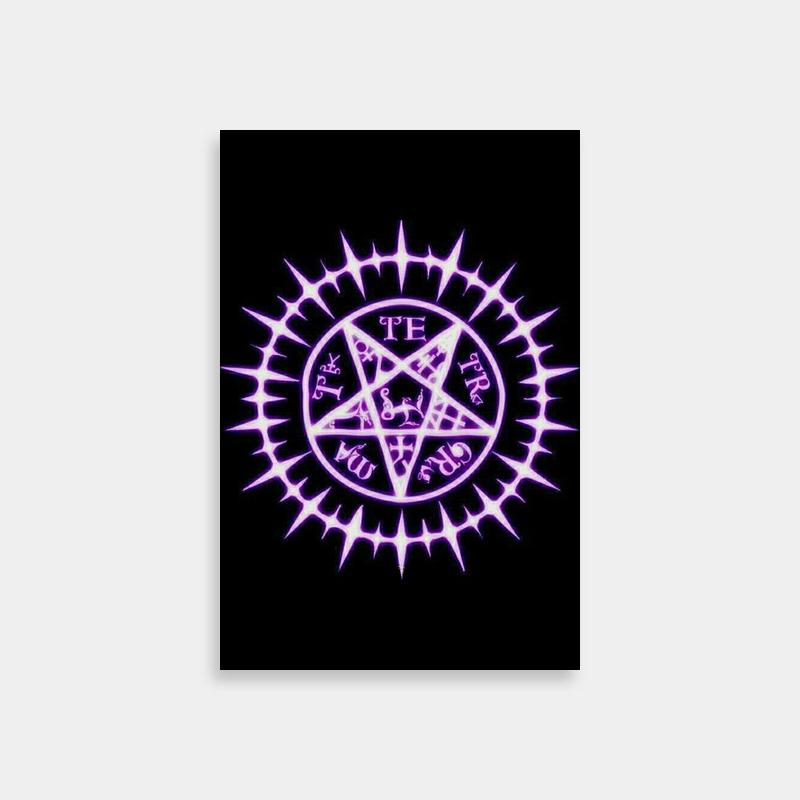 Ciel Phantomhive Black Butler Occult Wall Art - Purple Pentagram Poster