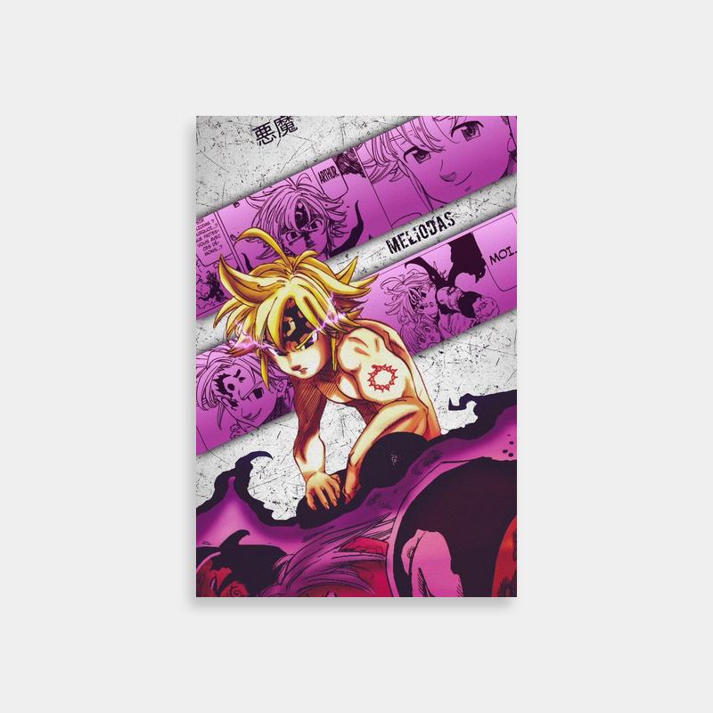 Meliodas Seven Deadly Sins Snowboarding Anime Poster