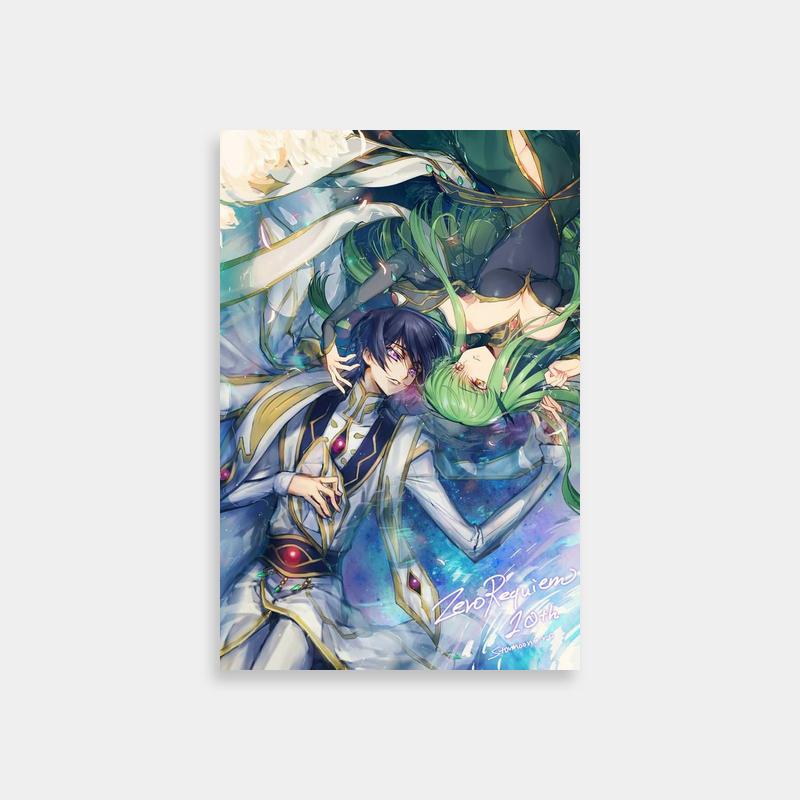 C.C. Code Geass Anime Poster - Two Characters Laying Together
