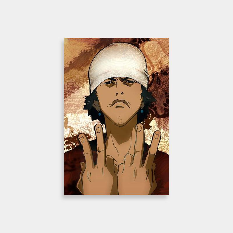 Mugen Samurai Champloo Poster - Anime Character Holding Hands Up