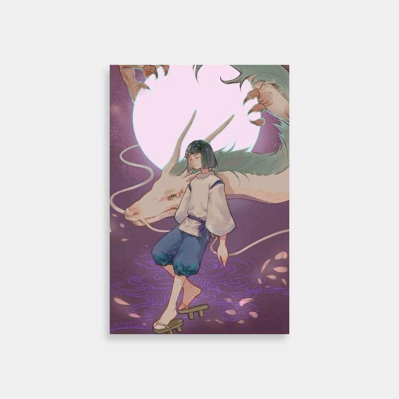 Spirited Away Haku & Dragon Skateboard Scene Art