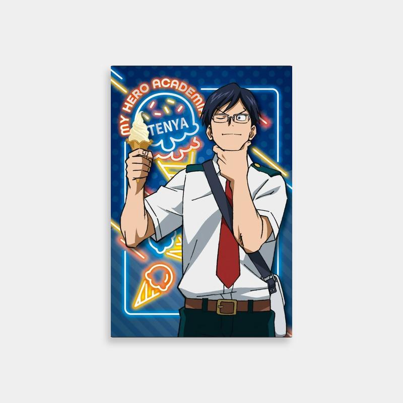 Tenya Iida My Hero Academia Fun Poster - Glasses & Ice Cream Art