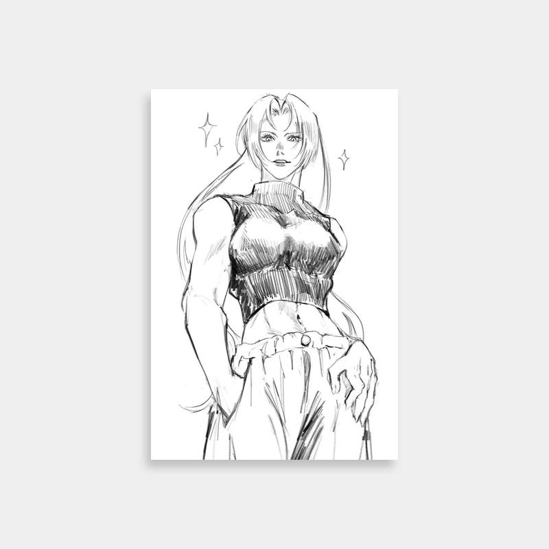 Yuki Tsukumo Pencil Drawing Art - Jujutsu Kaisen Poster