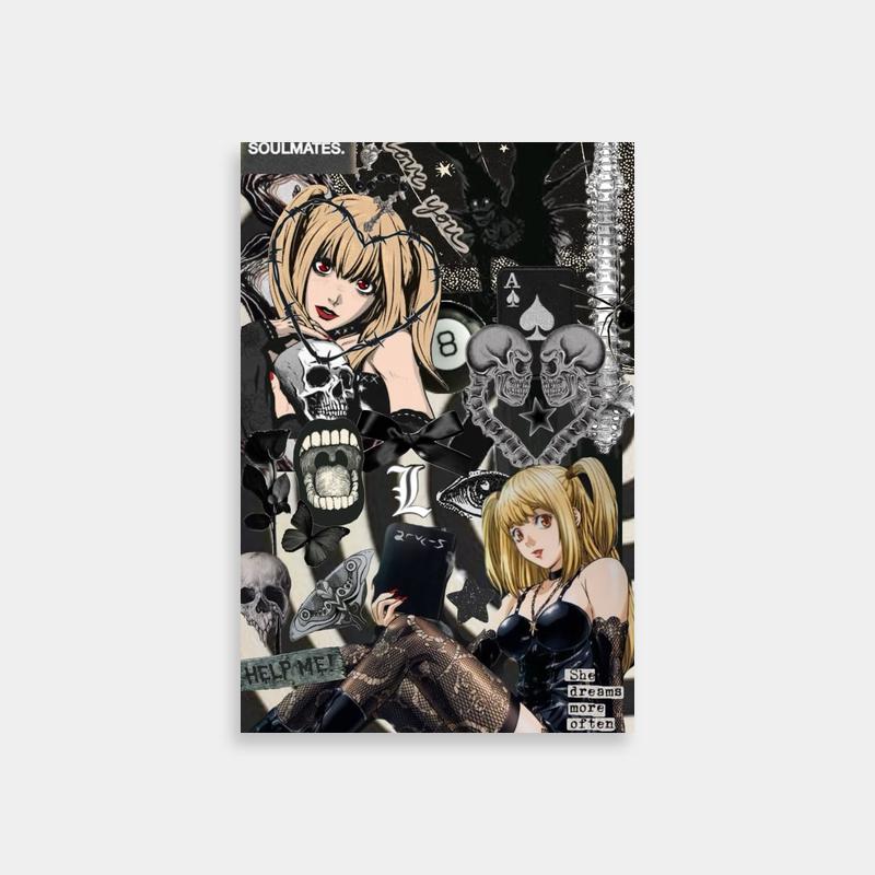 Misa Amane Death Note Anime Poster - Tattooed Character Art