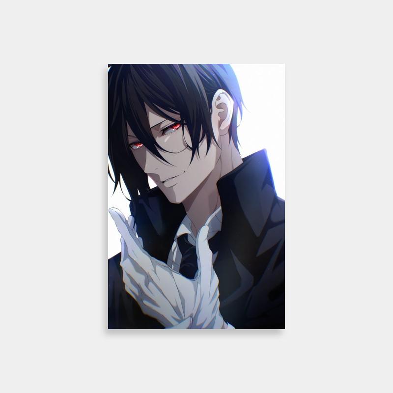 Sebastian Michaelis Anime Poster - Black Hair & Red Eyes