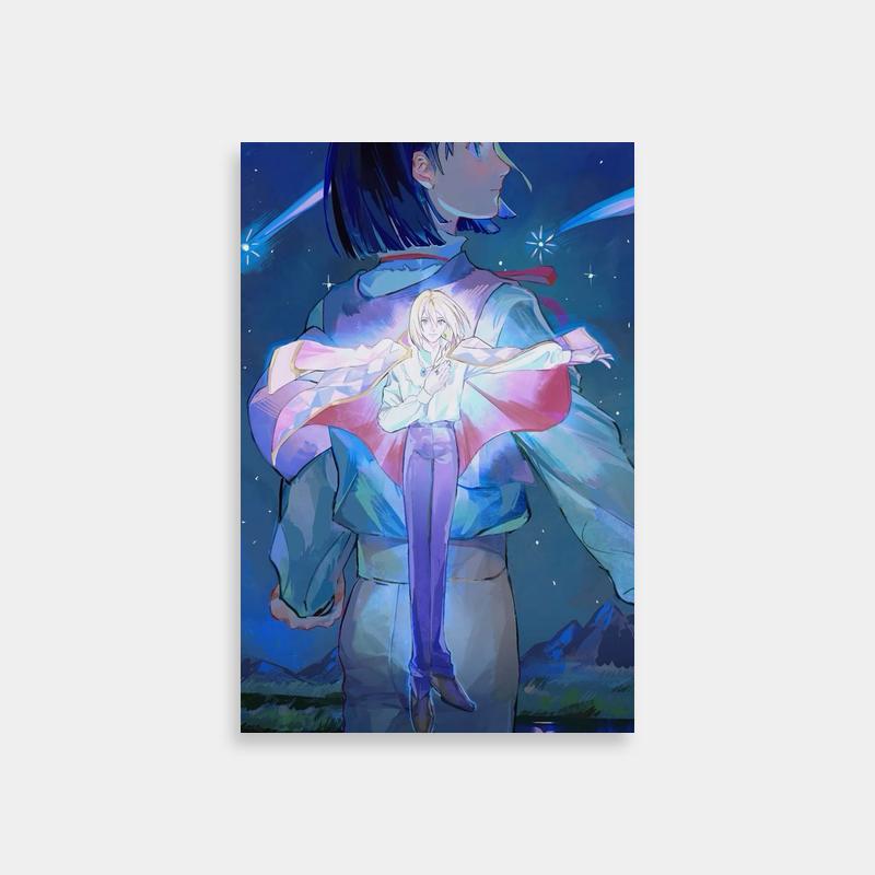 Sophie Hatter Howl's Moving Castle Poster - Romantic Night Sky Embrace