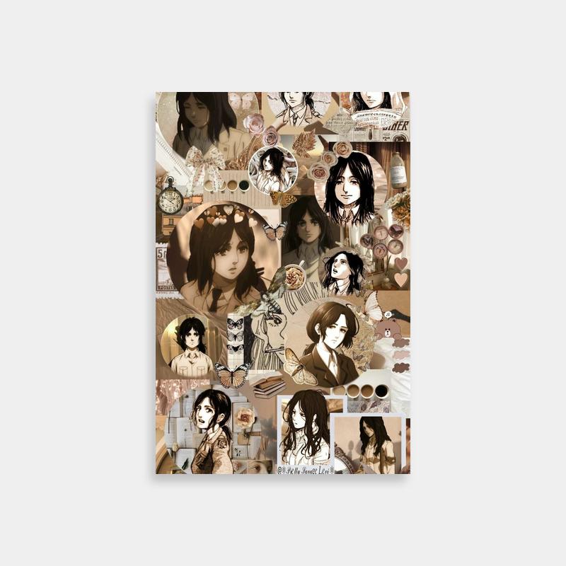 Pieck Finger Attack on Titan Art Print - Character Collage Poster