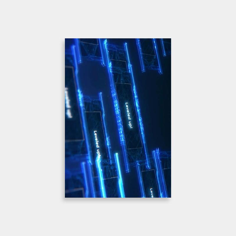 Solo Leveling Beru Poster - Blue Lit Building Scene