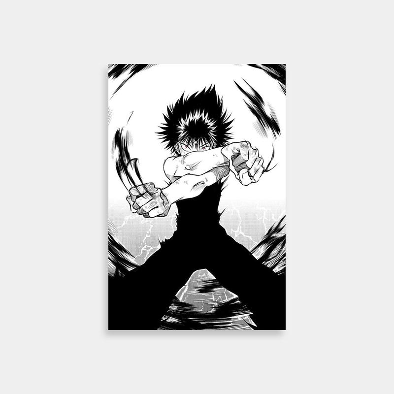 Hiei Yu Yu Hakusho Dual Swords Anime Poster