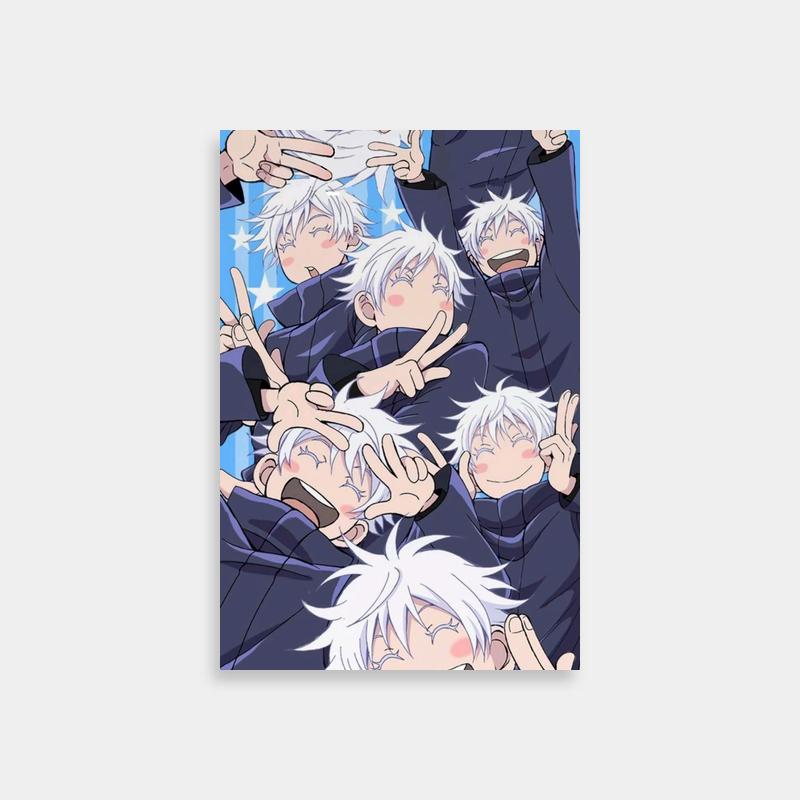 Satoru Gojo Jujutsu Kaisen Group Poster - Anime Characters Celebrating
