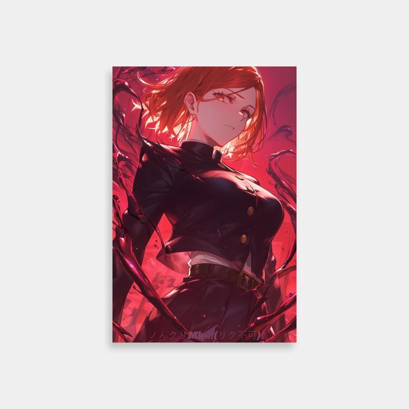 Nobara Kugisaki Red-Haired Anime Character Poster - Jujutsu Kaisen
