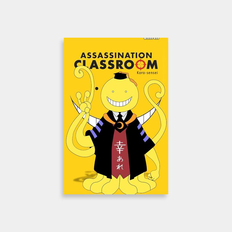 Koro-Sensei Scissors & Robe Cartoon Poster - Assassination Classroom Decor