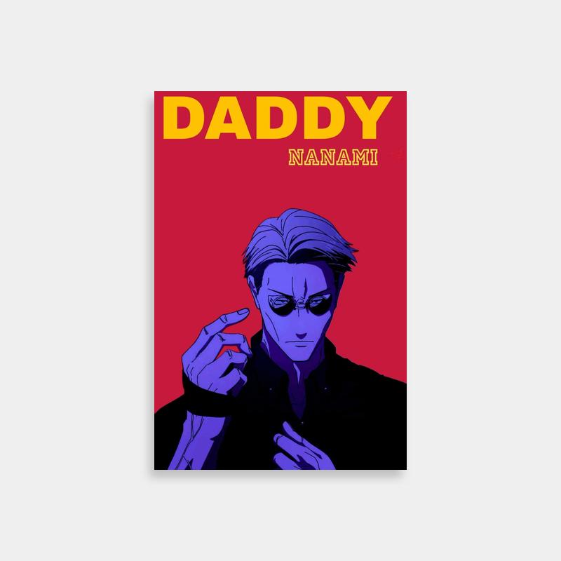 Kento Nanami Jujutsu Kaisen Poster - Black Shirt & 'Daddy Namami' Text