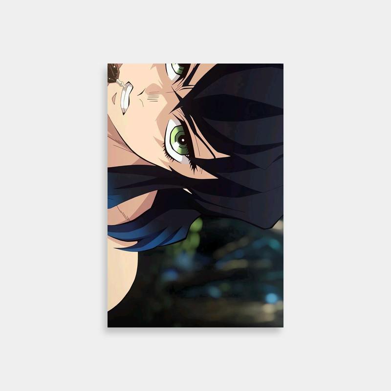 Inosuke Kamado Green Eyes - Demon Slayer Character Poster