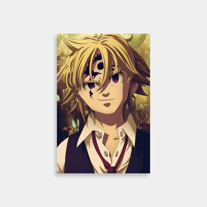 Meliodas Anime Wall Art - Blonde Haired Character in Tie