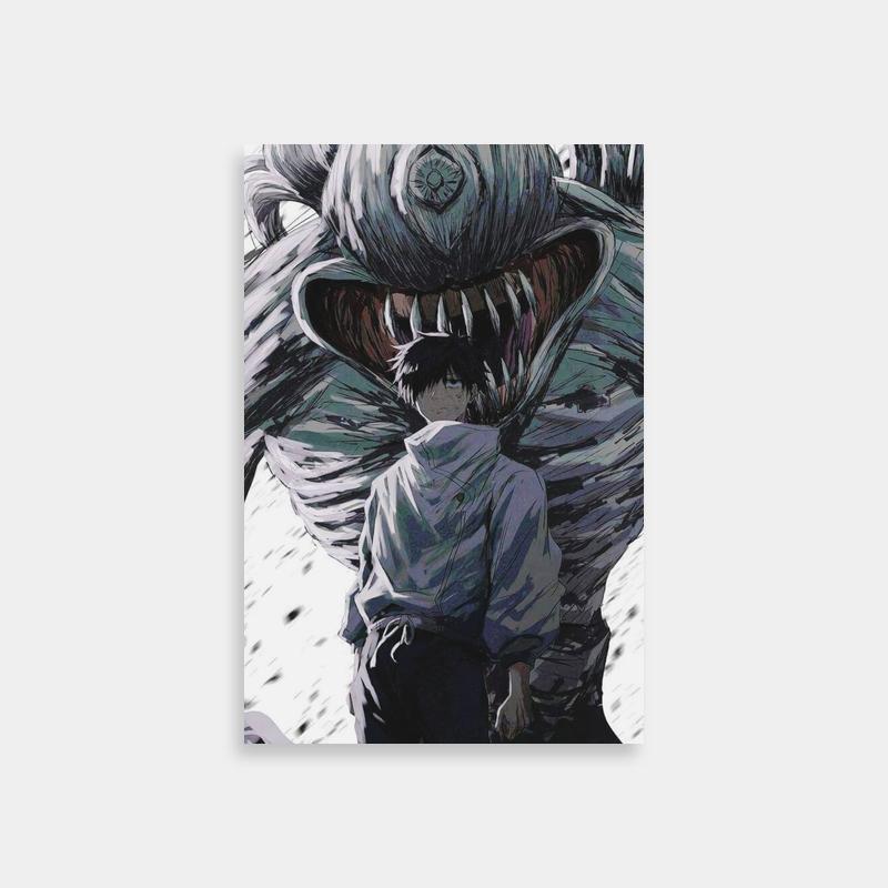 Yuta Okkotsu Jujutsu Kaisen Poster - Man vs Giant Monster Art