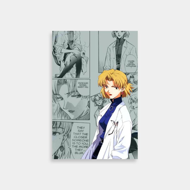 Ritsuko Akagi Anime Character Poster - Neon Genesis Evangelion Art