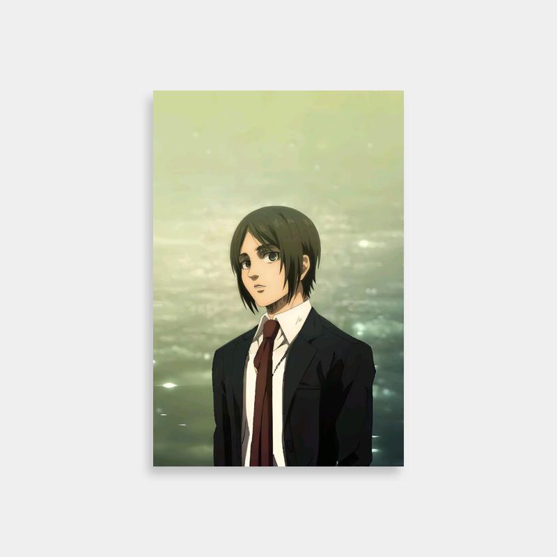 Eren Yeager Attack on Titan Elegant Poster - Suit by the Ocean