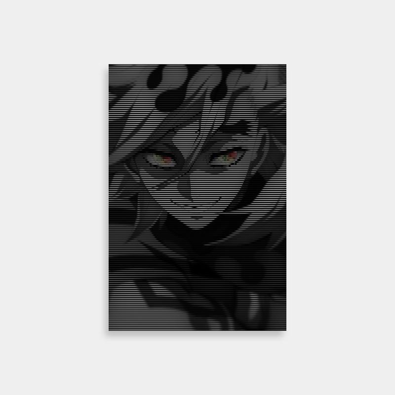 Exclusive Doma Demon Slayer Art - Yellow Eyes & Black Hair Character