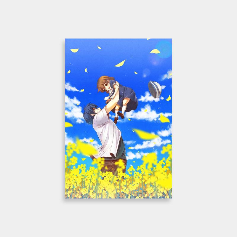 Clannad Tomoya Okazaki Flying Scene Poster - Anime Wall Art