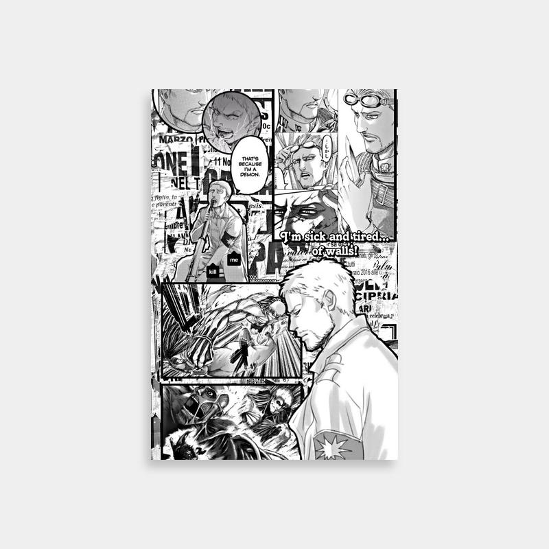 Reiner Braun Attack on Titan Poster - Comic Page Art Print