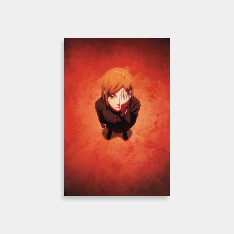 Nobara Kugisaki Jujutsu Kaisen Poster - Anime Character Sitting on Ground