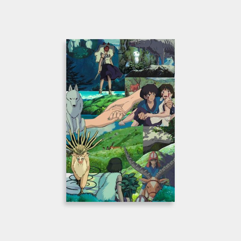Princess Mononoke Ashitaka Animated Scene Poster - People & Animals