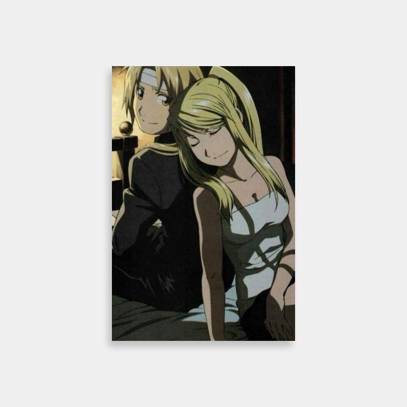 Winry Rockbell Intimate Anime Poster - Bed Scene Art
