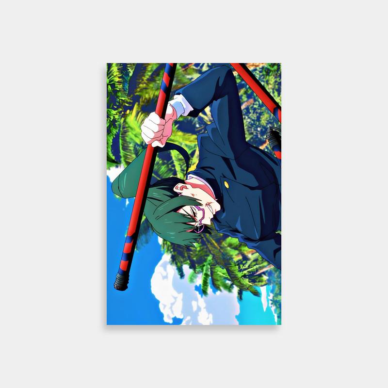 Maki Zenin Action Pose Poster - Jujutsu Kaisen Anime Art