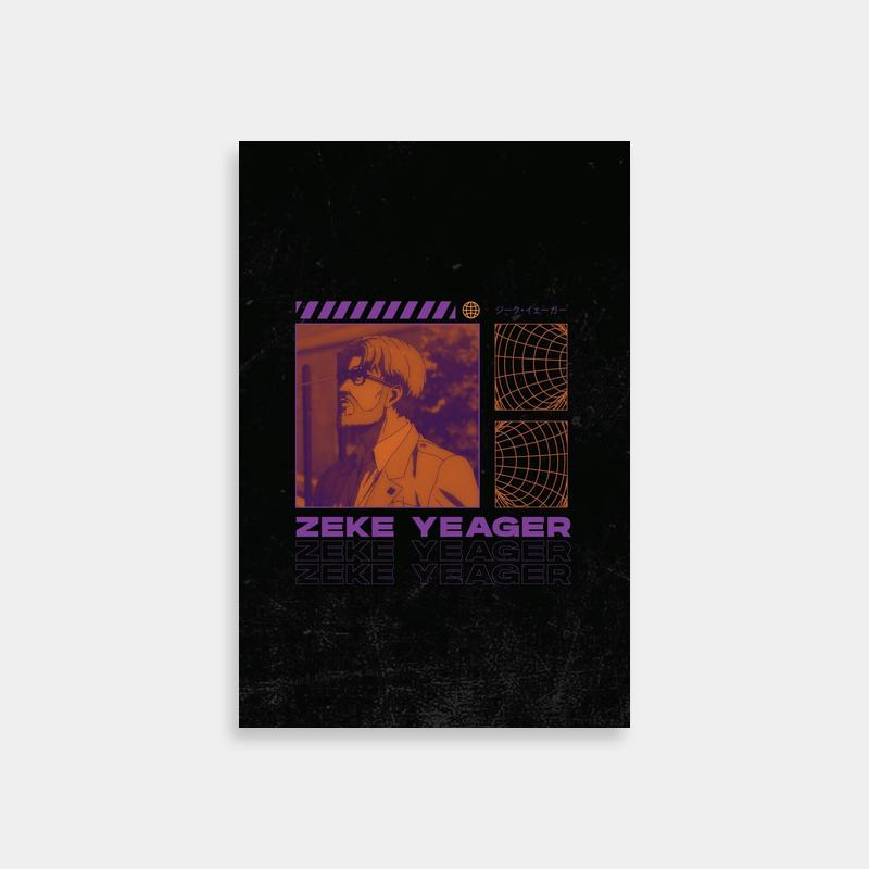 Zeke Yeager Attack on Titan Glasses Art - Anime Poster
